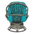 thumbnail image 5 of OSP Home Furnishings Tahiti Rattan Swivel Rocker Chair in Blue Fabric with Grey Frame, 5 of 11