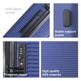 thumbnail image 3 of MAYEERTY 3-Piece ABS Luggage Set, Spinner Wheels, TSA Lock, Lightweight Suitcase, Dark Blue, 3 of 9