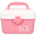 thumbnail image 2 of Multi-function Medicine Cabinet Portable First-aid Case Double Layer Home Storage Medicine Box (Pink, 21x16.5x15cm), 2 of 4