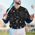 thumbnail image 6 of Balery Space Galaxy Baseball Jersey for Men Casual Button Down Shirts Short Sleeve Active Team Sports Uniform-XX-Large, 6 of 9
