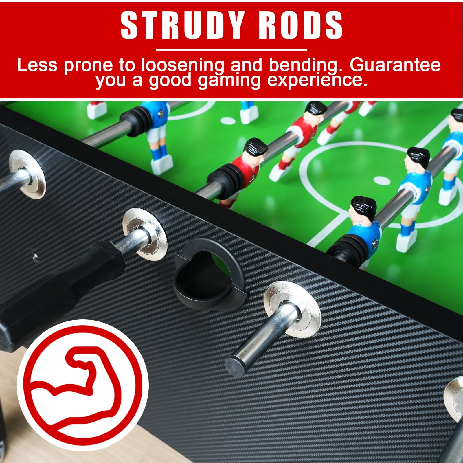 Seydrey 55" Competition Sized Arcade Foosball Table, Stand Alone for Home with Leg Levelers