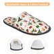 thumbnail image 3 of Fotbe Christmas Hat Cute Puppy Pantuflas Peludas para Mujer con Estampado, Zapatillas de Peluche, Zapatos de Invierno para Casa, Uso Interior y Exterior-Large, 3 of 8
