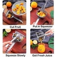 thumbnail image 4 of Real Stainless Steel Lemon Squeezer Citrus Juicer Hand Press Heavy Duty Manual Squeeze Juice Extractor Maker Orange Lime Grapefruit Presser - Bonus 50, 4 of 5