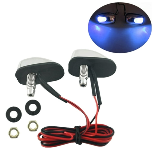 Speravity 2 uds., luz LED para coche, parabrisas, Jet, luz LED, accesorios decorativos, boquilla de pulverización para parabrisas, limpiaparabrisas Bombillas para automóviles azul Speravity CZ8715-05B