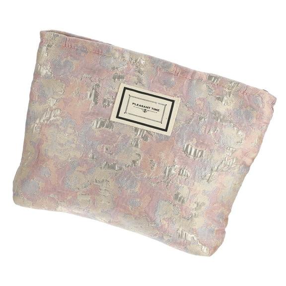 Vocoste Floral Makeup Bag Zipper Flower Cosmetic Pouch Aesthetic Women Cosmetic Bags Coin Purse Pink