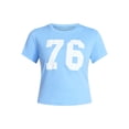 thumbnail image 3 of Collegiate Women's Graphic Baby Tee with Short Sleeves, Sizes XXS-XXL, 3 of 5