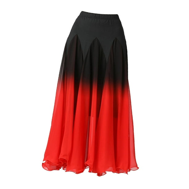 de salón para mujer Traje Rendimiento s largas de de Vestido Ropa para fiesta Práctica latina Sunnimix Falda de baile de salón