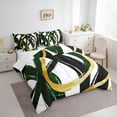 thumbnail image 3 of Erosebridal Abstract Ombre Bedding Sets King Size, Green Gold Comforter Sets with Sheets, Chic Minimalism Reversible Bedding King Size, Lightweight Bedroom Decor, 7 Pieces, 3 of 7