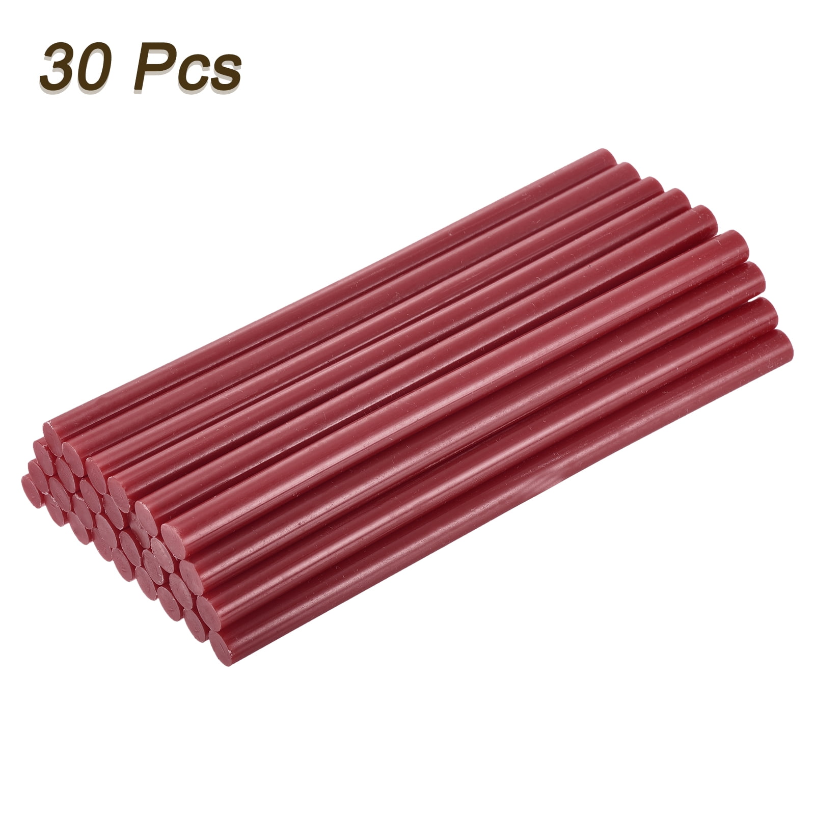 Uxcell EVA Mini Hot Glue Sticks High Sticky Hot Glue Sticks for Glue Gun 0.43 inch x 8 inch Wine Red 30 Pcs