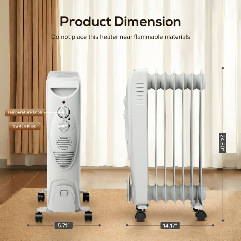 Room Heater Stand Alone Radiator Heater KISSAIR Electric Oil