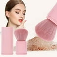 thumbnail image 2 of Black Portable Telescopic Powder Blusher Makeup Brush Retractable Compact Cosmetic Tool Applicator For Travel Touch Ups Women Ladies Use, 2 of 8