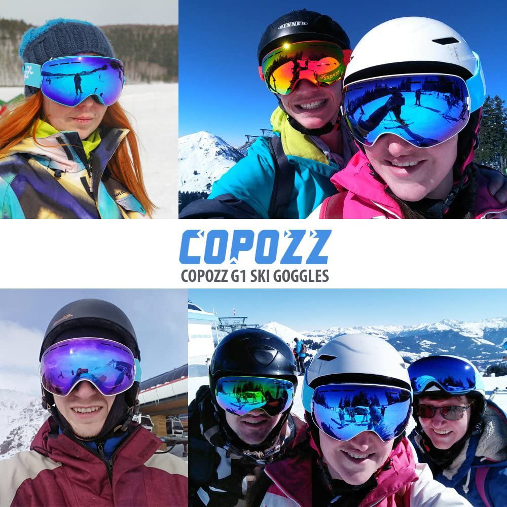 Snowboard Goggles UV Protection Anti Fog OTG hongdak Ski Goggles Snow Goggles Helmet Compatible for Men Women Boys Girls Kids 