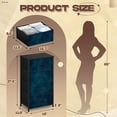 thumbnail image 3 of Dresser for Bedroom with 4 Storage Drawers navy blue ink watercolor stains Dressers Chest of Drawers Steel Framed Fabric Closet Organizers for Dorm Entryway, 3 of 8