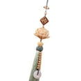 thumbnail image 2 of Nishiyuenyi Lotus Car Pendant Automotive Accessories Universal Feng Shui Decor Wood Carving Light Green, 2 of 9
