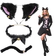 thumbnail image 1 of Sonducket Disfraz de Cosplay de dibujos animados de 50cm, bonito lazo de Animal, cola de felpa, accesorios de fotografía para fiesta de Disfraces de disfraces blanco, 1 of 6