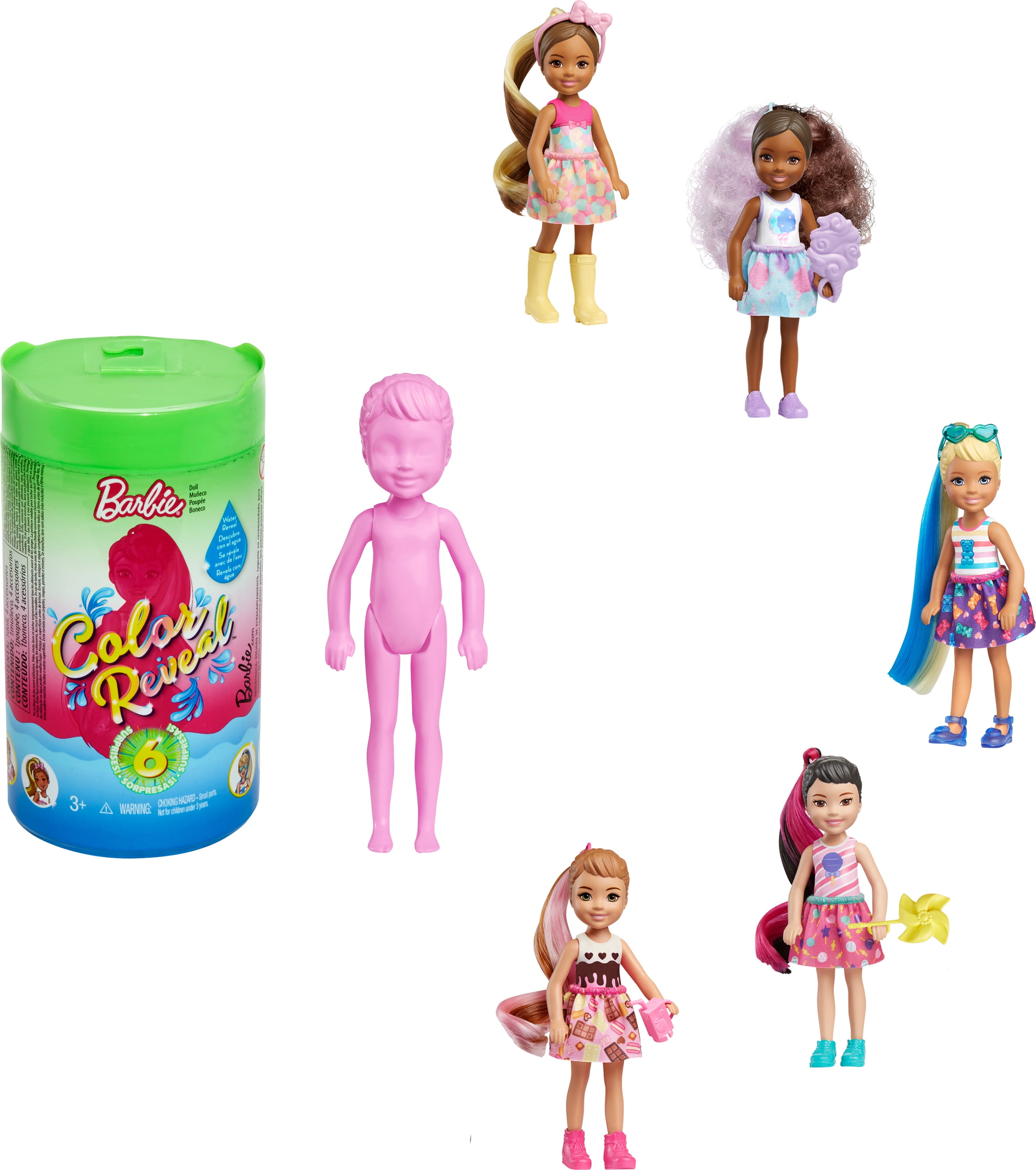 Barbie Chelsea Colour Reveal Party Doll Assortment with 6 Surprises 