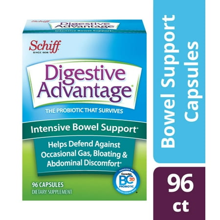 Digestive Advantage Intensive Bowel Support, Probiotic Digestive Enzyme Supplement, 96