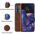 thumbnail image 6 of for Motorola Edge 2022 Case (Not for Edge+) Wallet Flip Cover [RFID Blocking] [3 Card Holders] [Magnetic Closure] [Stand Kickstand] PU Leather Shockproof Case for Moto Edge 2022 - Brown, 6 of 13