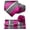 Hot Pink, variant on Olive Green Striped Necktie Set for Men with Pocket Square, Tie Clip & Lapel Pin