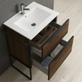 thumbnail image 2 of Eviva Marina 24" Dark Walnut Bathroom Vanity with White Integrated Porcelain Sink, 2 of 2