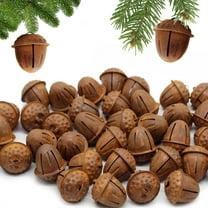 Triani 20Pcs Country Primitive Rusty Acorn Jingle Bells Rusty Tin Jingle Bells for Christmas Crafting WreathCraft Bells