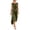#0245-Army Green, variant on Women's Midi Dresses Round Neck Sleeveless Twist Knot Linen Blend Dresses Casual Boho Vacation Style Lightweight Breathable Flowy Loose Fit Summer Dresses