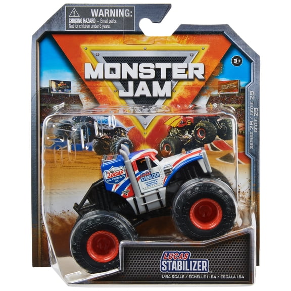 Monster Jam Lucas Stabilizer - 1:64 Scale Monster Trucks, Girl and Boy Toys