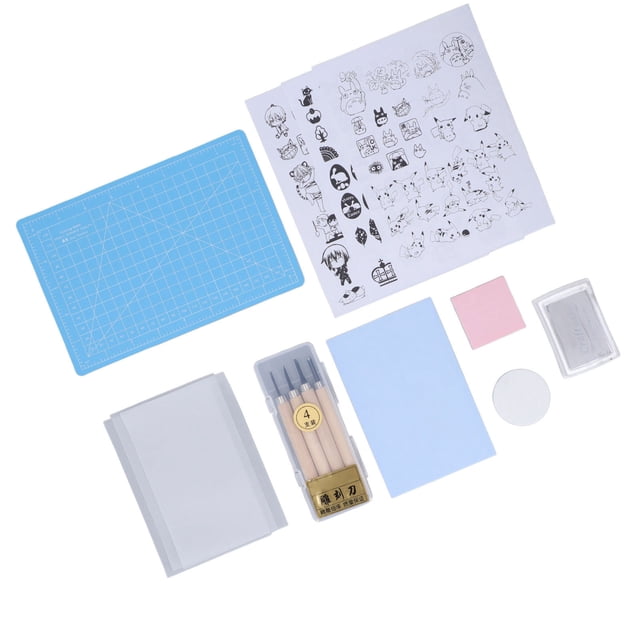 Kit para tallar sellos, bloques para tallar sellos de goma, herramientas para tallar goma, kit para hacer sellos de goma, uso práctico