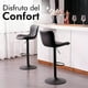 thumbnail image 3 of Set De 2 Bancos De Cocina Mostrador Barra Silla Taburete Comedor Respaldo Alto Altura Regulable y Función Giratoria 360°, 3 of 7