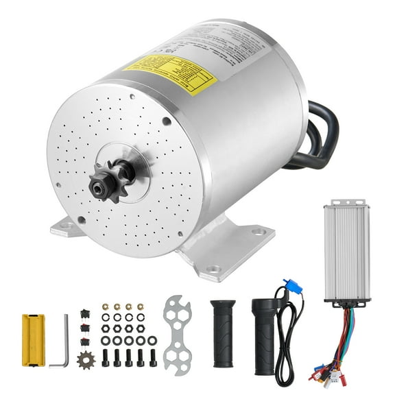 KFFKFF 1800W Electric Brushless DC Motor Set - 48V 4500rpm Motor featuring Enhanced Speed Regulator and Throttle Grip Set for Go Karts E-Bike Motorcycle Scooter DIY