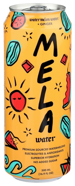 Pack of 12, Mela Watermelon Ginger Water, 16.9 fl oz