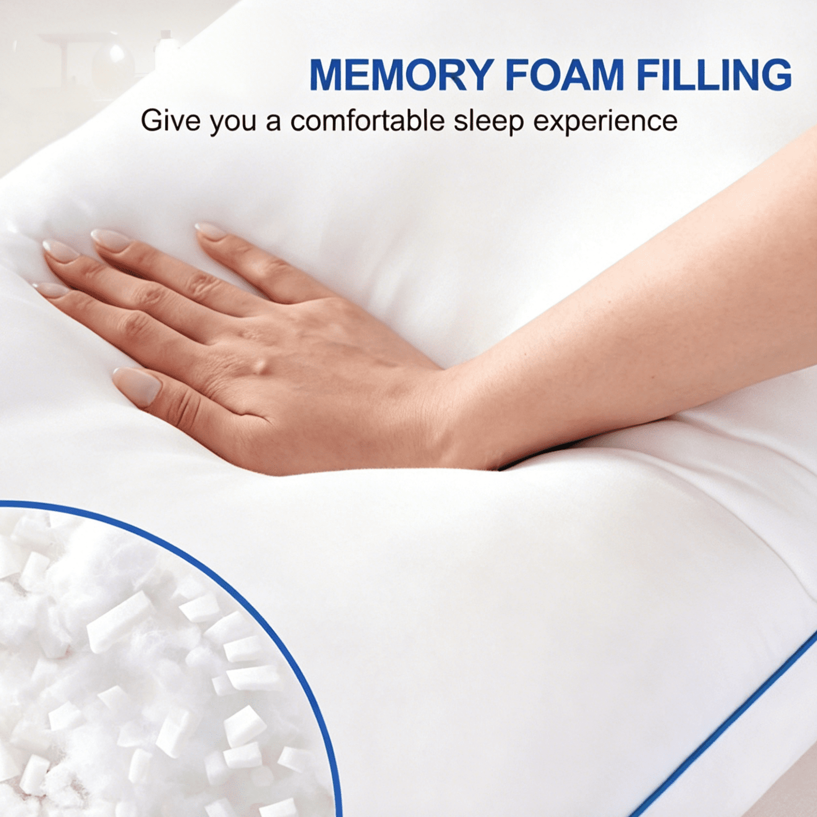 Oaskys Memory Foam Body Pillow with Rolled Edge Design – Long Support Cushion, Ideal for Side Sleepers, Pregnancy Maternity & Post Surgery Recovery