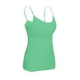 thumbnail image 2 of HOCIRET Bra Tank Tops for Women Shelf Bra Camisoles Adjustable Spaghetti Strap Shelf Bras Yoga Workout Plus Size Padded Undershirts Turquoise 6XL, 2 of 5