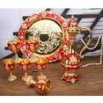 thumbnail image 2 of Webware Weecup 8 PCS European Style Decanter Set Con Tazas Y Bandejas De Oro Y Rojo Oro y rojo Magideal Webware Weecup, 2 of 7
