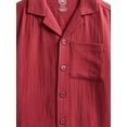 thumbnail image 2 of Wonder Nation Boys' Cotton Gauze Button Front Shirt with Short Sleeves, Sizes 4-18 & Husky, 2 of 3