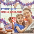 thumbnail image 4 of 40FT 4th of July Garland Red White and Blue Tinsel Garland Patriotic Star Garlands for Red White and Blue Memorial Day Decor Independence Day 4th of July Decorations, 4 of 7