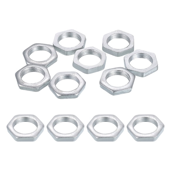 Uxcell M14x1x4mm Steel Hex Nuts, 12Pcs Metric Thread Carbon Steel Zinc Plated Finished Hardware Metal Screw Nuts Fasteners for Machinery Manufacturing, Industrial Use, 19mm Width
