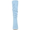 thumbnail image 6 of BLISSFUL STEP Valentine's Women's Boots Pointed Toe Block Heel Knee High Boots Sky Blue 9.5, 6 of 7
