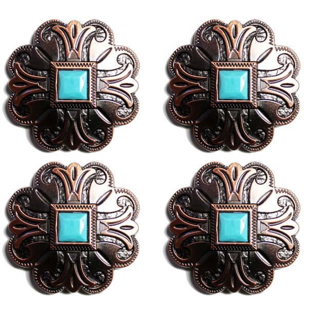 Concho 4 Conchos Rhinestone Horse Saddle Western Bridle Co210B