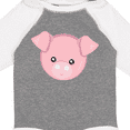 thumbnail image 4 of Inktastic Cute Pig, Little Pig, Piggy, Pink Pig Boys or Girls Long Sleeve Baby Bodysuit, 4 of 5