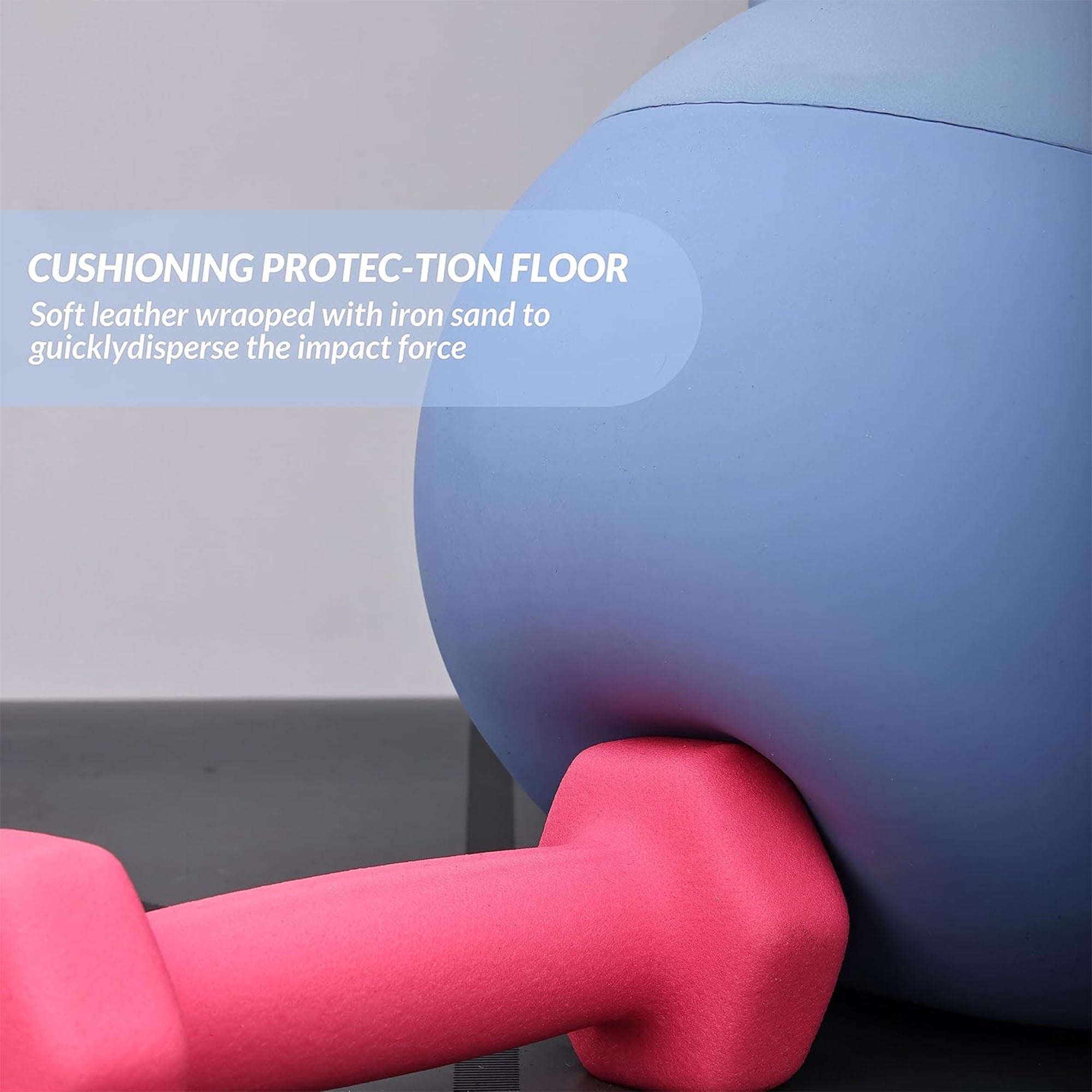Fitvids Soft Kettlebell with Ergonomic Grip, Iron & Sand Filled, 20 Pounds, Blue