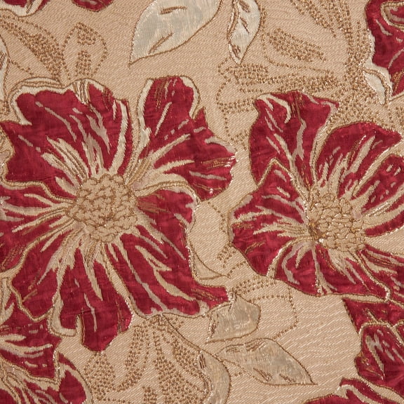 Zelouf Alice Floral Jacquard  , Sewing, DIY, Crafts Fabric by the Yard, Rosegold/berry, 3 Yard