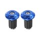 thumbnail image 1 of 1 Par 7/8" 22mm Manual Puños Manillar Extremo Deslizador Tapas Tapones Azul, 1 of 1