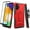 Red, variant on Compatble for Samsung Galaxy A14 5G Case with Tempered Glass Screen Protector Hybrid Cover with Kickstand Phone Belt Clip Holster - Red
