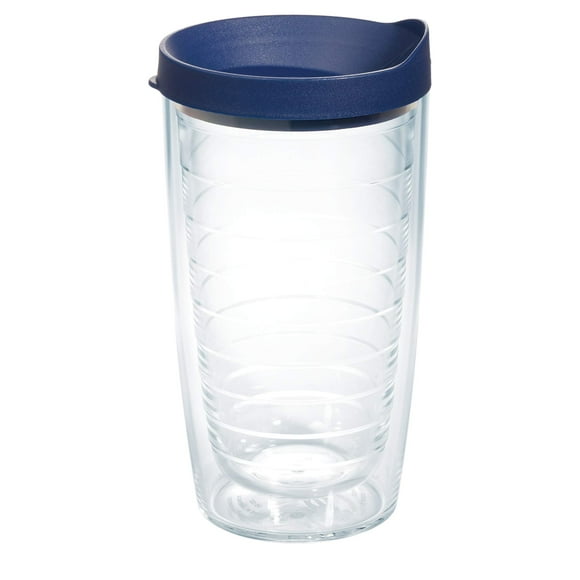 Vaso Tervis transparente y colorido de doble pared, 470 ml, con tapa