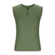 thumbnail image 4 of pstuiky Camisetas sin mangas para hombre, Top deportivo informal de malla de color sólido para hombre, transpirable, sin mangas, cuello redondo, medio botón Tops elegantes para mujer xl, 4 of 9