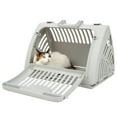 thumbnail image 6 of Vibrant Life One Size Plastic Foldable Hard-Sided Cat Carrier, Gray, 6 of 9