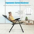thumbnail image 6 of Gymax 4PC Folding Chairs Adjustable Reclining Chairs with Headrest Patio Garden Grey, 6 of 10