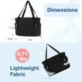 thumbnail image 4 of Gynky Tote Bag for Women Travel Bags Quilted Carry On Shoulder Bag for Travel Gym Weekend, Black, 4 of 11