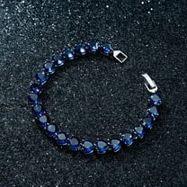 Blue Heart-shaped Zircon Bracelet Light Luxury